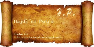 Hajósi Petra névjegykártya