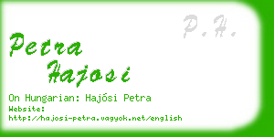 petra hajosi business card