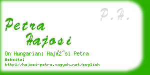 petra hajosi business card